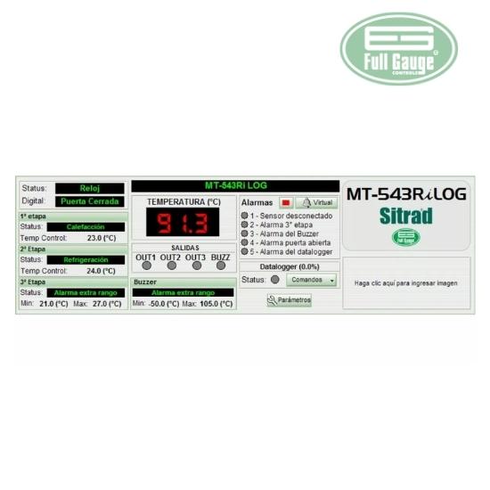 Controlador de Temperatura 3 Salidas 110/220v Full Gauge MT-543RI LOG