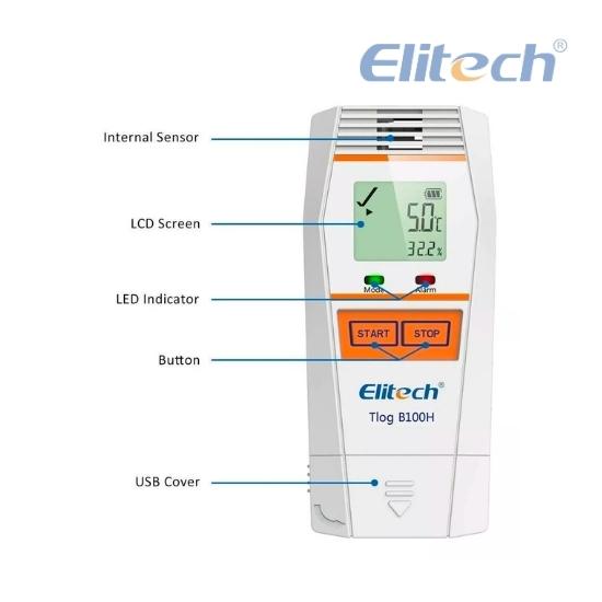 Termohigrómetro Datalogger USB Registra Datos TLOG B100H