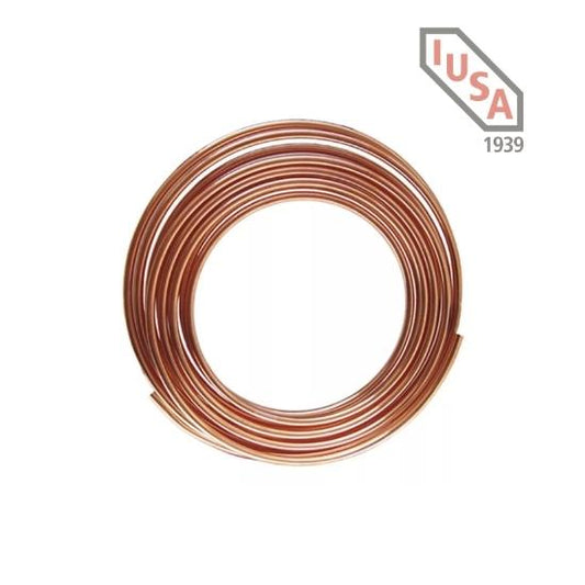 Rollo Tubo de Cobre Flexible 1/4 Iusa Refrigeración 15.24mts